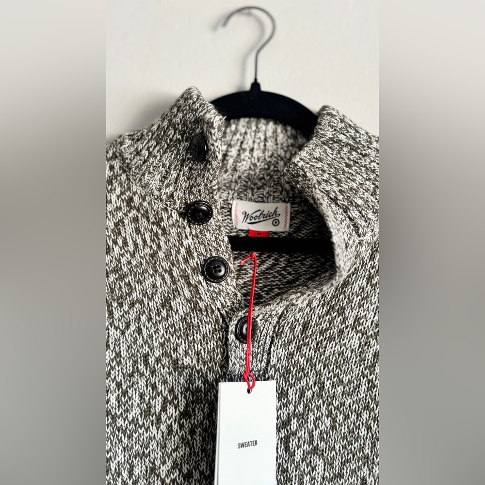 NWT Woolrich x Target Men's Marl Pullover Sweater in Olive Green. Size M